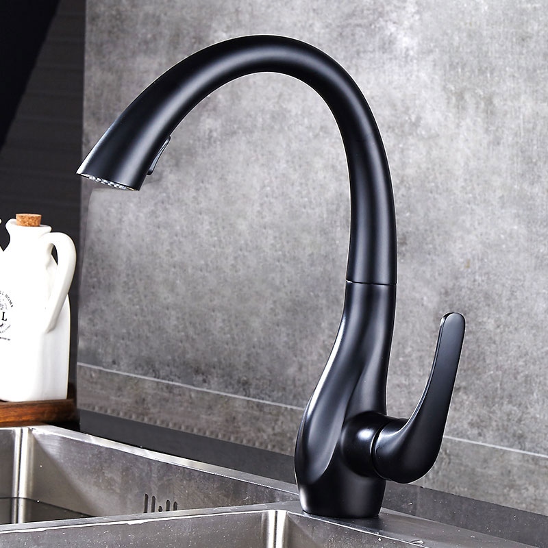 Kitchen Appliances White - BAKALA Pojedynczy uchwyt Wyciągana bateria kuchenna