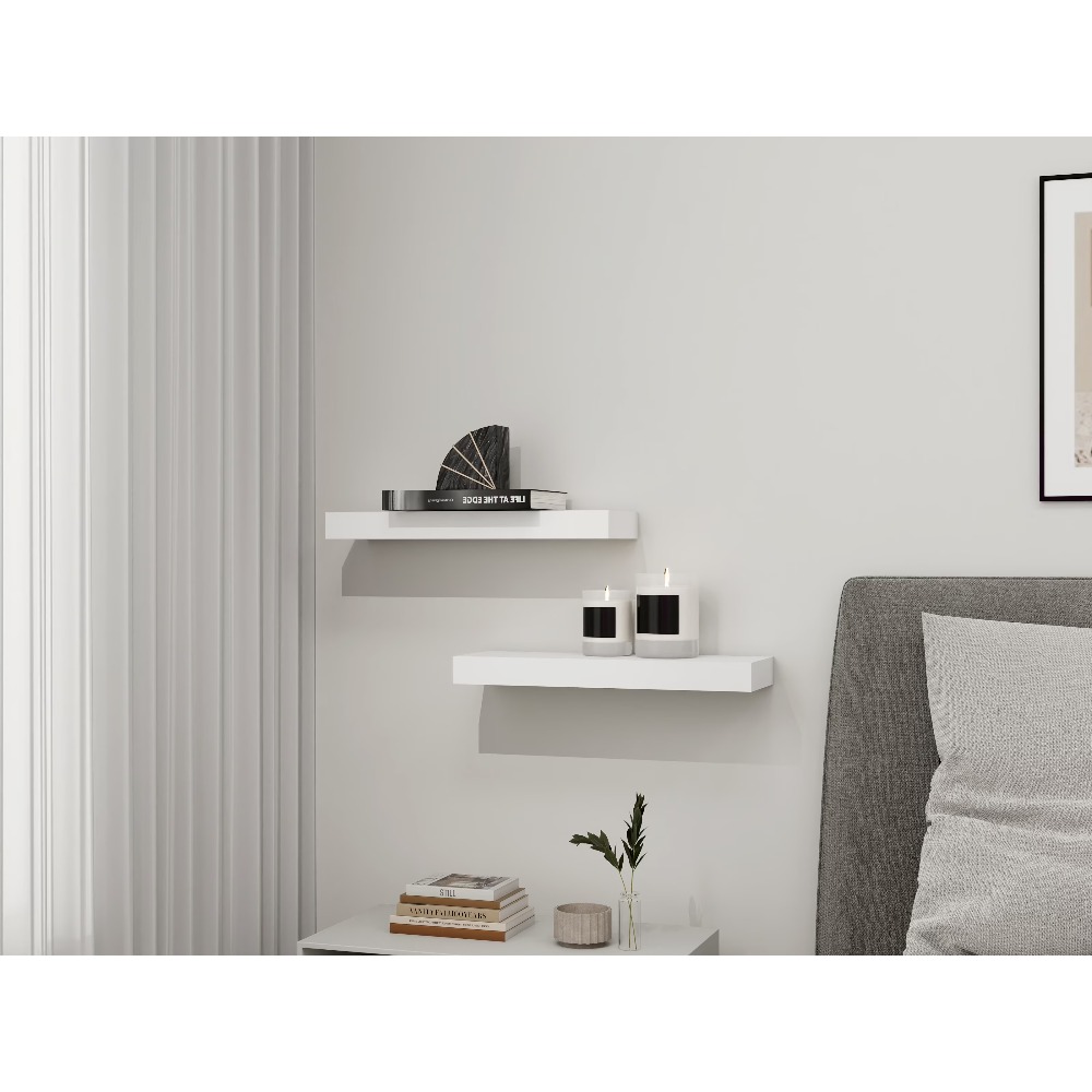 Białe półki wiszące, zestaw 2  – Kitchen Appliances In White recenzja i cena