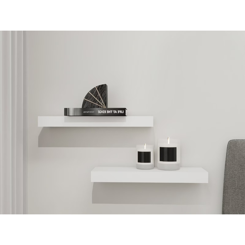 Białe półki wiszące, zestaw 2  – Kitchen Appliances In White recenzja i cena