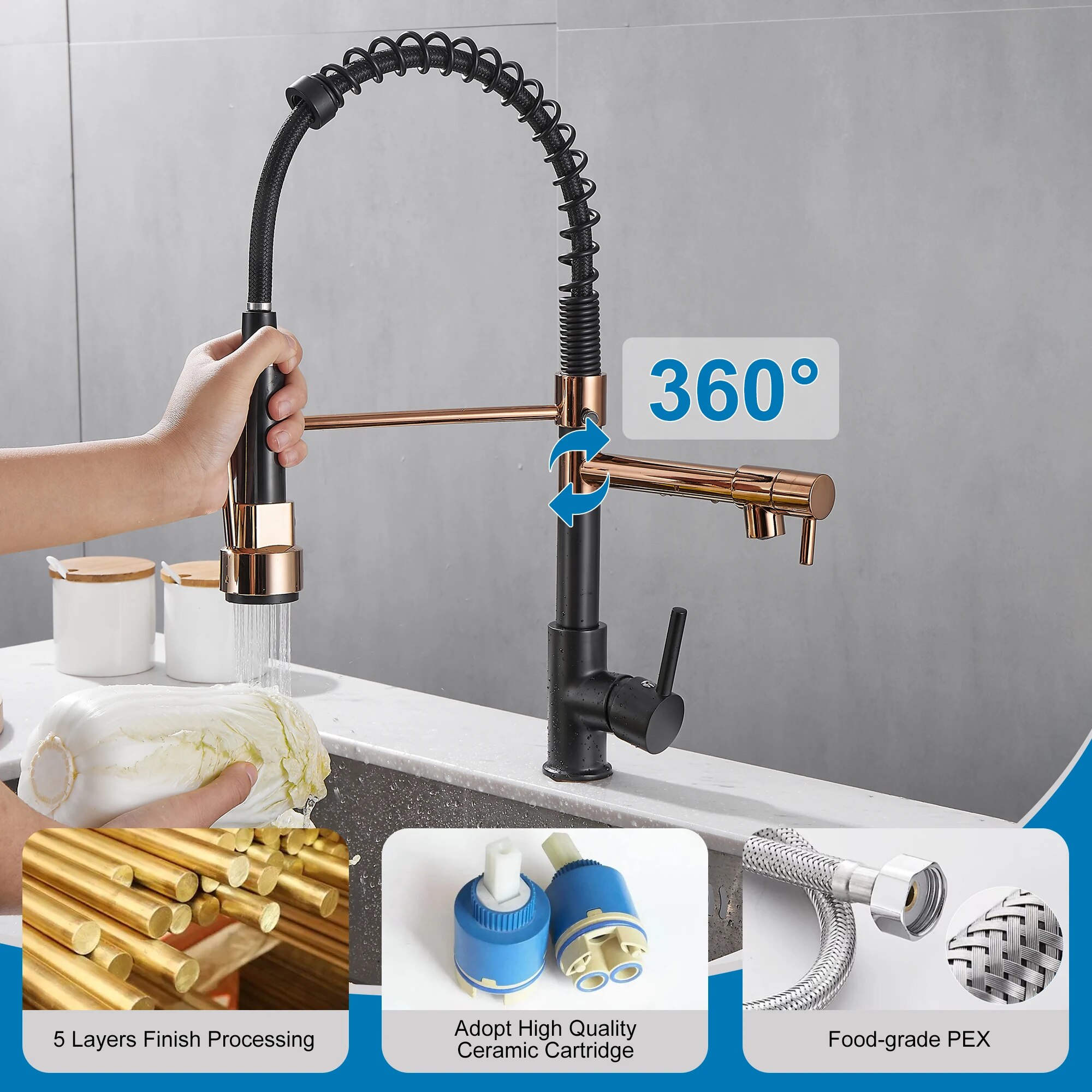 Bateria kuchenna z opryskiwacz – Kitchen Appliances White recenzja i cena